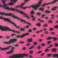 Wollstoff pink mit Leomuster Tigerstreifen Animalprint 50 x  cm Bild 5