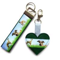 Geschenk-Set Windhunde aus Schlüsselanhänger und Taschenanhänger Bild 2