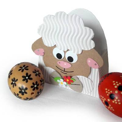 Schaf Mini-Osternest, kleine Geschenkbox als Mini-Osterkörbchen oder Mitbringsel zum Osterfest