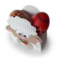 Schaf Mini-Osternest, kleine Geschenkbox als Mini-Osterkörbchen oder Mitbringsel zum Osterfest Bild 3