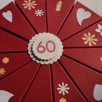 Geldgeschenk, Geschenk zum 60. Geburtstag, Geldgeschenkverpackung,  Geschenkschachtel zum Geburtstag,Geburtstagskind Bild 5