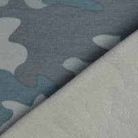 Sweat French Terry in Camouflage blau 50 x 150 cm Army Military Bild 4