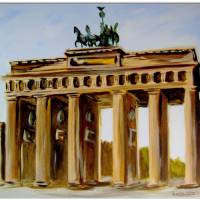 Klausewitz Original Acrylgemälde Leinwand Keilrahmen Berlin Brandenburger Tor - 50 x 60 cm Bild 1