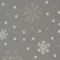 Sweat mit Schneesternen grau und blau Schneeflocken 50 cm x 150 cm Snow Glitter Bild 2