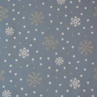 Sweat mit Schneesternen grau und blau Schneeflocken 50 cm x 150 cm Snow Glitter Bild 7