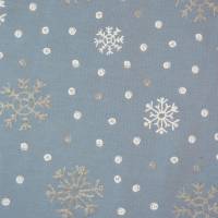 Sweat mit Schneesternen grau und blau Schneeflocken 50 cm x 150 cm Snow Glitter Bild 8