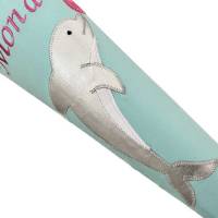 Schultüte Delfin, große Zuckertüte aus Stoff mit Namen bestickt für Mädchen & Jungen Bild 3