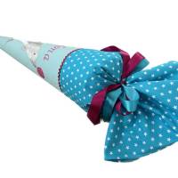 Schultüte Delfin, große Zuckertüte aus Stoff mit Namen bestickt für Mädchen & Jungen Bild 5