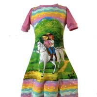 Sommerkleid Bibi rainbow pastell als Rüschenkleid für Mädchen in verschiedenen Größen - Kleid Sommerkleid Bild 1