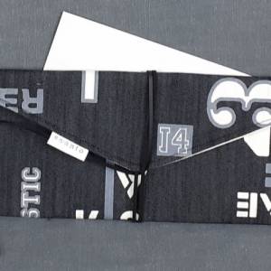Rausverkauf Gutschein-Kuvert aus Stoff mit Karte, wieder verwendbar, Geld-Geschenk, Geschenkverpackung, stilvolles Unika Bild 2