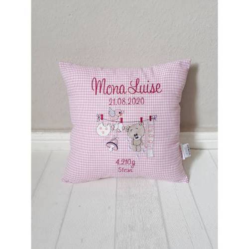 Namenskissen, Dekokissen mit großem Motiv, Babygeschenk, Kinderzimmerdeko, Geschenkidee zur Geburt