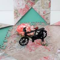 Geldgeschenk 50. Geburtstag Mädchen Frau Überraschungsbox Miniatur - Fahrrad Geschenkverpackung Bild 2