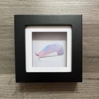 Pastell-Wal - Origami-Wal in Pastellfarben in dezentem Bilderrahmen als Wand-Dekoration Bild 3