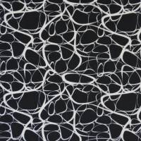Jersey schwarz und weiß mit Kringelmuster 50 x 150 cm  Nähen Bild 3