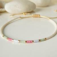Zartes Armband aus Miyuki Perlen in tollem Farbmix, kleine Geschenke für Frauen Freundin, im Geschenktütchen Bild 2