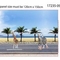 Jersey mit Zebras mit Rollschuhen und Blüten Digitaldruck Stenzo 50 x 150 cm Bild 5