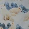 Jersey mit Huskies Hunden Schlittenhunde Schnee 50 x 155 cm Nähen Stoff Bild 3