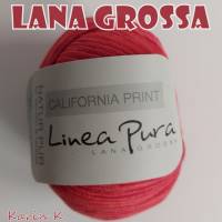 9 Knäuel 450 Gramm California Print Linea Pura von Lana Grossa Koralle Rot Hellrot Farbe 307 Partie 28901 Bild 1