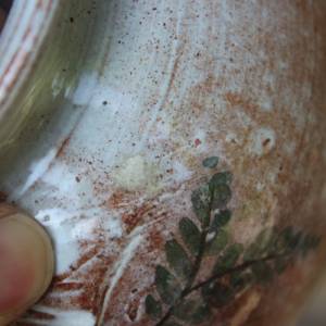 Vintage Vase Kugelvase Keramik Rosen Handgetöpfert Handbemalt 90er Jahre Bild 6