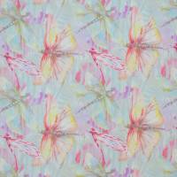 Webware Viskose hellblau pastell mit Libellen Schmetterling 50 x 145 cm Stoff nähen Bild 2