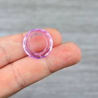 10 Acryl Perlen Ringe Deko DIY transparent bunt Farbmix facettiert 19,5mm Bild 3