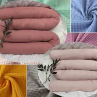 Baby Bettschlange Nestchen Baumwolle Waffelpique Uni verschiedene Farben und Längen Bild 1