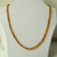 Welo Opal Äthiopische Kette, orangefarben, vergoldetes Silber, Magnetschließe Bild 6