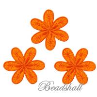 3 Bügelbilder Blumen orange von Monoquick Bild 1