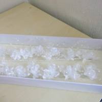 Blumenzweige -  ganz in weiß mit Perlen zur Hochzeit für Blumendeko - Tischdeko - 37 cm lang Bild 5