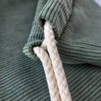 Großer Cord-Turnbeutel oliv-grün khaki, XL mit Innentaschen Bild 5