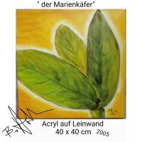 Acrylgemälde"Marienkäfer" auf Leinwand, 40x40 Bild 7