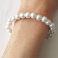 Perlenarmband weiß - auch im Geschenkset Bild 6