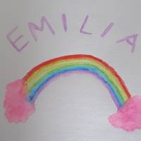 Geburtsbild Regenbogen personalisiert mit Namen Bild 2