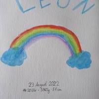 Geburtsbild Regenbogen personalisiert mit Namen Bild 5