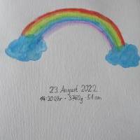 Geburtsbild Regenbogen personalisiert mit Namen Bild 6