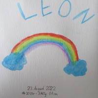 Geburtsbild Regenbogen personalisiert mit Namen Bild 7
