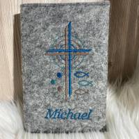 Gotteslobhülle aus Filz (Farbe & Stickerei wählbar) - Hülle für katholisches Gebet- und Gesangbuch Bild 1