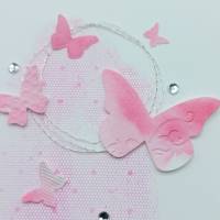 Romantische Glückwunschkarte zur Jugendweihe mit Schmetterling-Motiv, Aquarell-Farben, Jugendweihe-Karte für Mädchen Bild 3