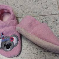Baby - Schuhe, Puschen Lauflernschuhe, Wollwalk, Ledersohle neu personalisiert Bild 3