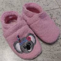 Baby - Schuhe, Puschen Lauflernschuhe, Wollwalk, Ledersohle neu personalisiert Bild 4