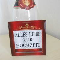 Etikett für Hochzeit zur Sektflasche zum Befüllen 29 x 9 cm  - Geldgeschenke - Süßes - Konfetti usw.... Bild 1