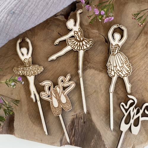 Caketopper Ballerina Kindergeburtstag / Kuchenstecker Cake Topper Ballett Cupcakes