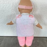 Puppenkleidung für Babypuppe  30 cm mit  Häkelkirsche Bild 5