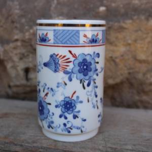 kleine Vase Echt Kobalt Volkstedt 1762 Porzellan 50er 60er Jahre GDR DDR Bild 1