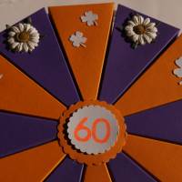 Geldgeschenk, Geschenk zum 60. Geburtstag, Geldgeschenkverpackung,  Geschenkschachtel zum Geburtstag,Geburtstagskind Bild 6
