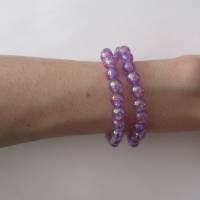 Perlenarmband violett - auch im Geschenkset Bild 3