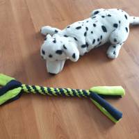 Zergel Hundespielzeug für Vierbeiner Hund - neongelb schwarz Bild 1