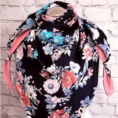 Damen XL Dreieckstuch aus Musselin - Lovely Flower
