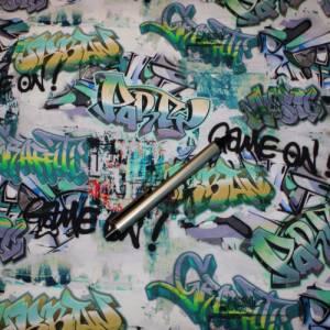 19,70 EUR/m Jersey Graffiti bunt Baumwolljersey Bild 9