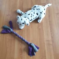 Zergel Hundespielzeug für Vierbeiner Hund - lila grau Bild 1
